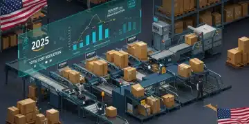 Amazon FBA warehouse with automated sorting, 2025 cost reduction