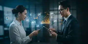 Futuristic interface showing Amazon Seller Central API data for 2025