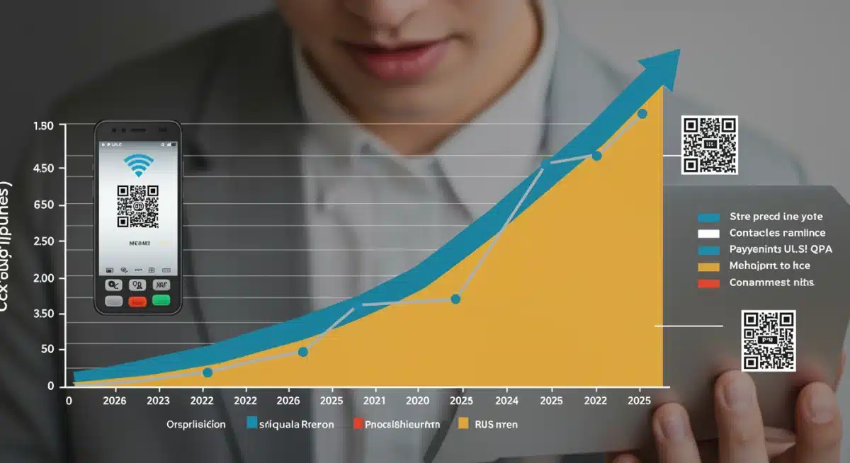 Chart illustrating the significant growth of contactless payments adoption by U.S. consumers and retailers from 2022 to 2025.