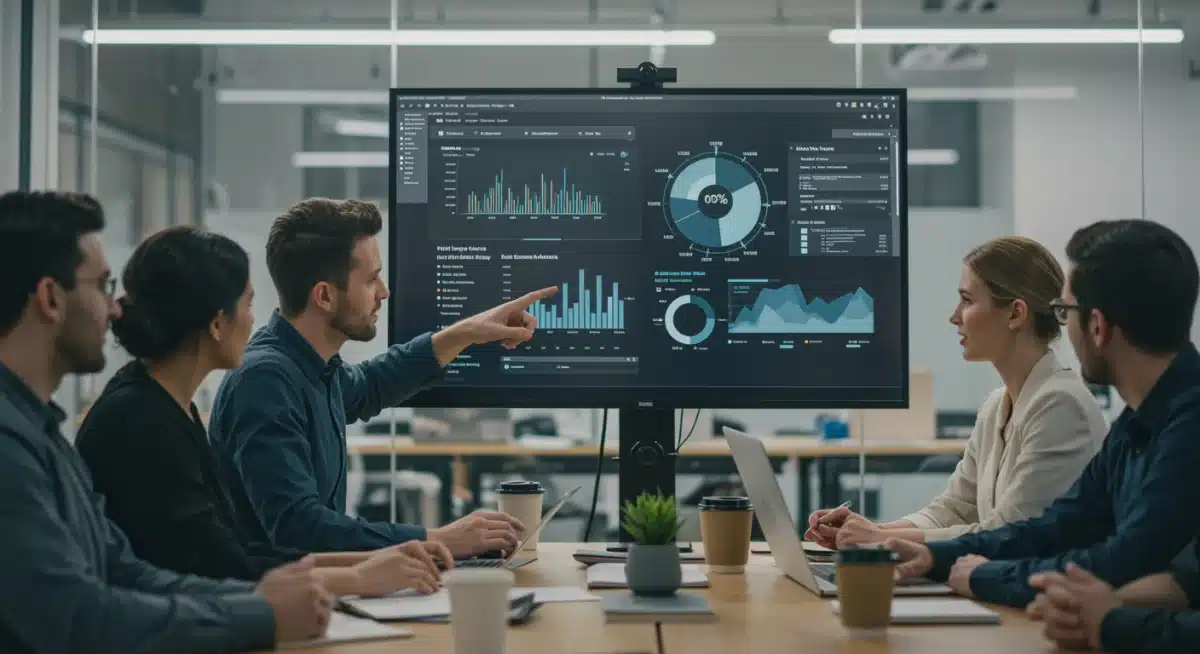 Team analyzing customer churn data and subscription analytics
