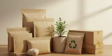 Assortment of eco-friendly packaging materials for sustainable shipping