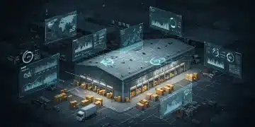 Digital dashboard showing key fulfillment performance metrics for Q1 2025, with graphs and data points.