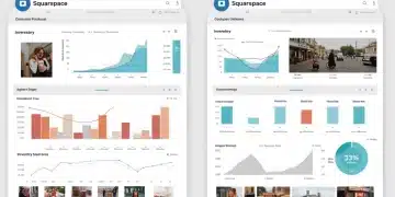 Squarespace E-commerce dashboard displaying optimized inventory management features and sales growth.