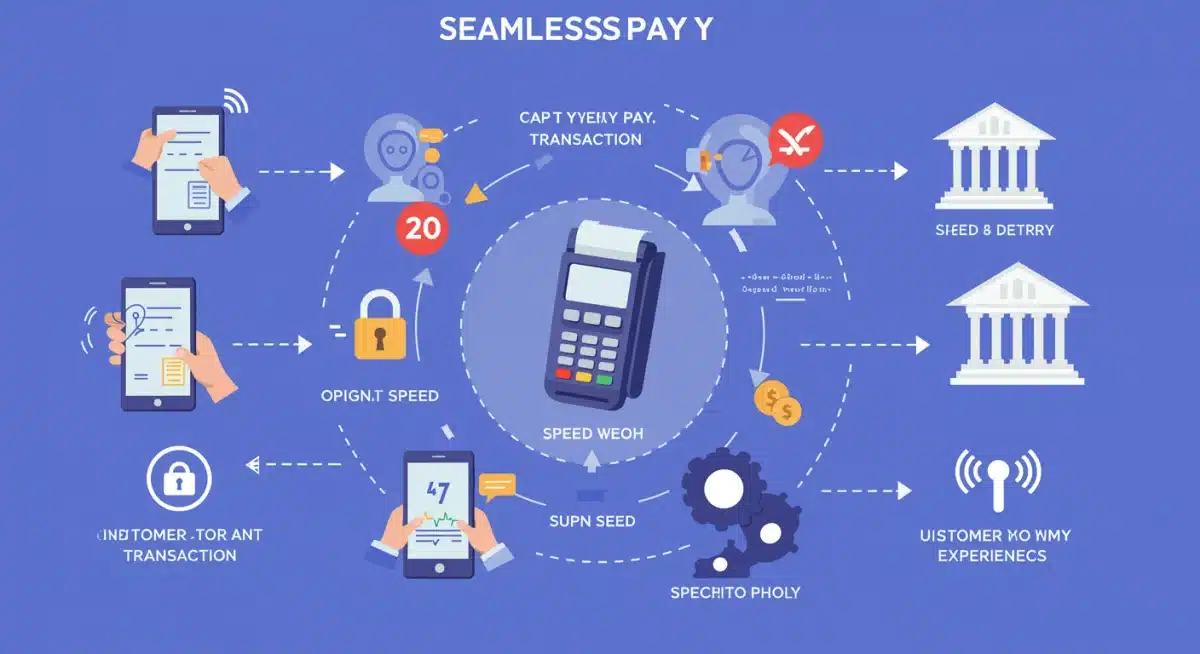 Infographic showing the secure and fast process of a tap-to-pay transaction