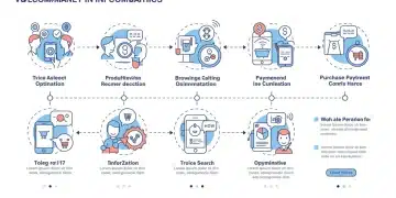 Voice Search Optimization for US E-commerce: 2025 Readiness Infographic detailing the voice commerce customer journey and optimization points.