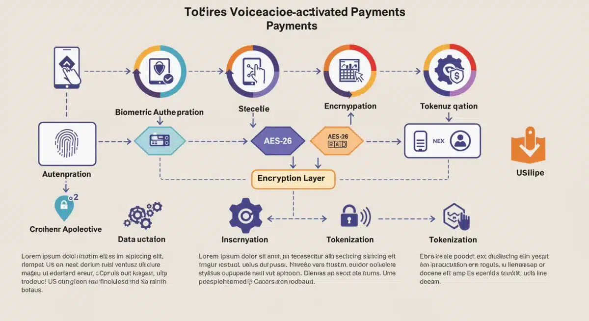 Infographic showing multi-layered security for voice payment systems